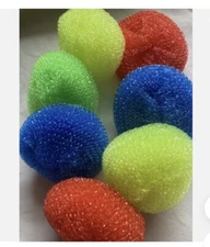 Scrub Buddies Colorful Nylon Nonstick Pan Scrubbers, 7/Pk