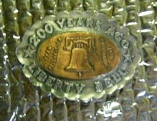 Vintage Brass Liberty Bell Belt Buckle 200 Years Ago Rare Philadelphia Y-37