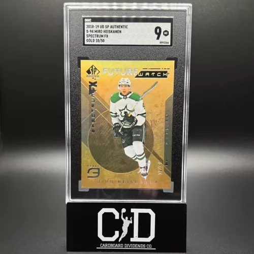 Miro Heiskanen 2018-19 UD SP Authentic Rookie Future Watch Gold /50 SSP SGC 9