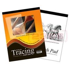 30 Sheets High Quality Tracing Paper Pad + 40 Sheets Sketch Book Paper Pad 