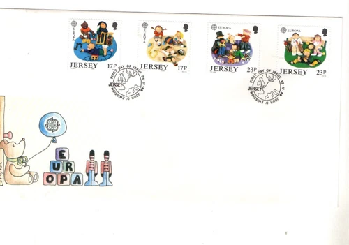 1989 JERSEY - EUROPA : GAMES & TOYS FDC FROM COLLECTION K51