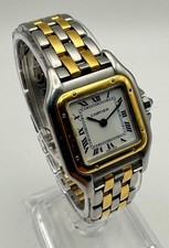 Cartier Panthere 18k & Steel 6692 White Roman Dial 22mm Quartz Wristwatch LW-275