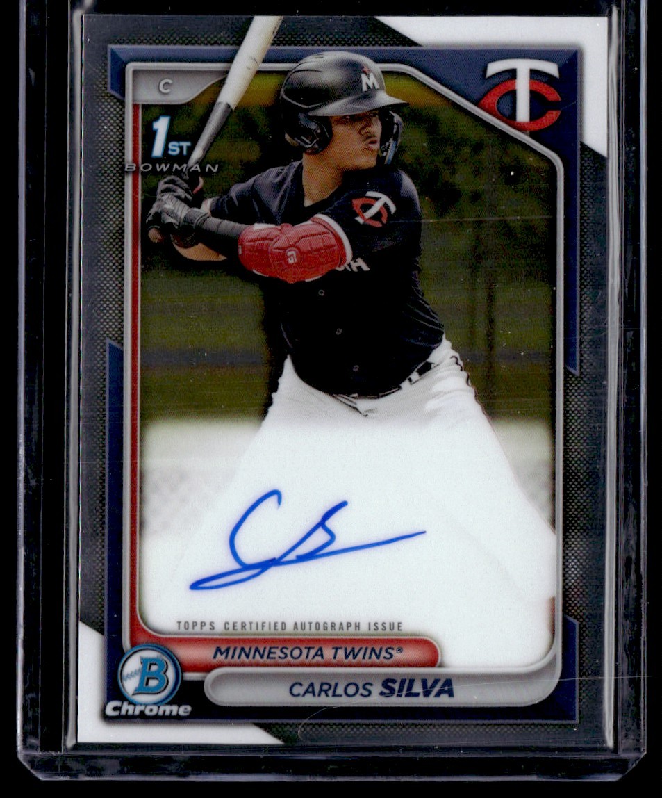 CARLOS SILVA 2024 BOWMAN CHROME PROSPECTS AUTO RC AUTO MINNESOTA TWINS #CPA-CSI