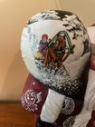 Russian Hand Carved Santa Claus Wooden Grandfather Frost Hand Painted  Signed — photo 5