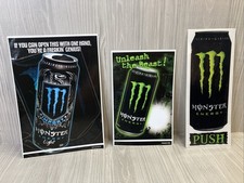 RaRE Monster Energy Claw Stickers Can Logo Decals Unleash The Beast Lot 3 PUSH