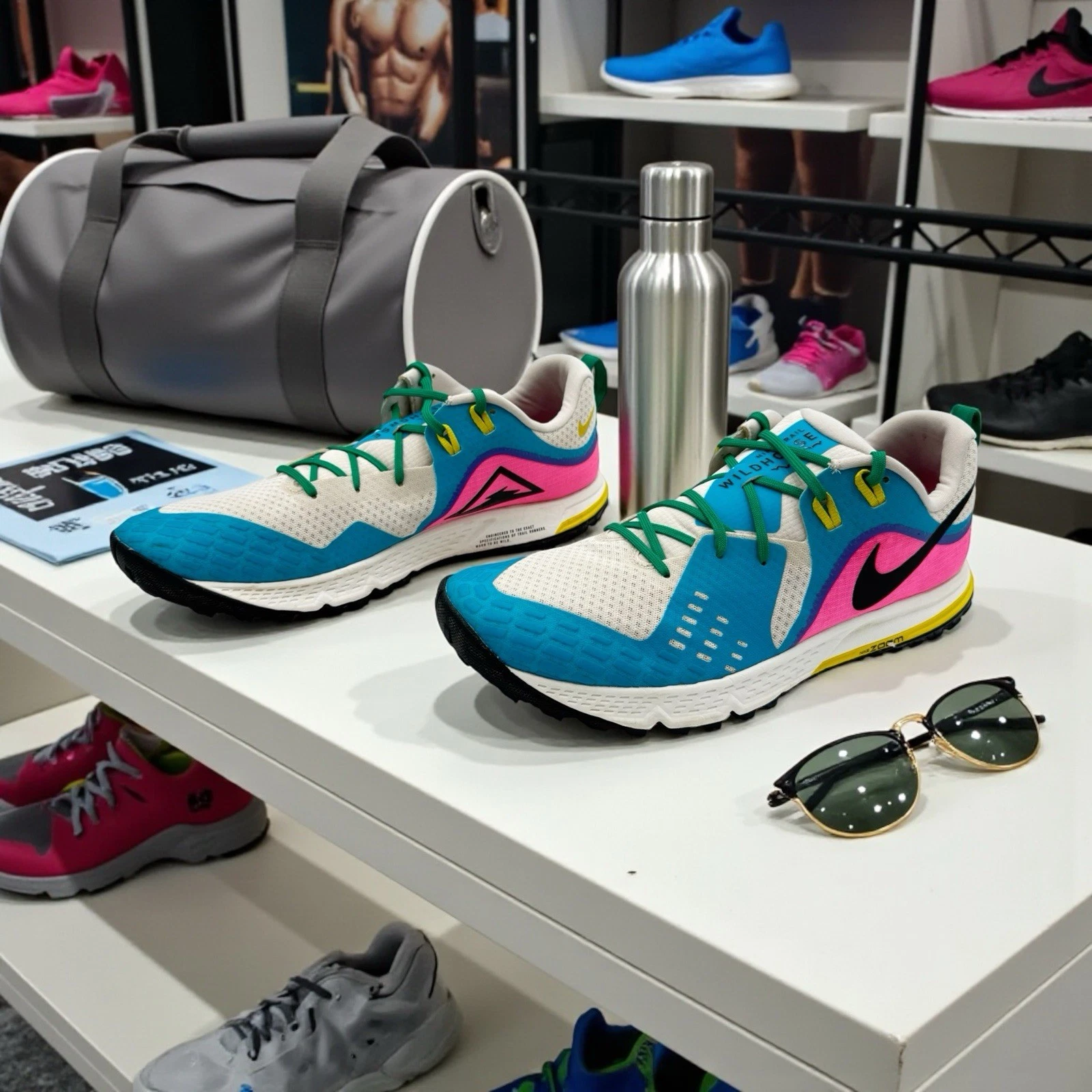 Nike Air Zoom Wildhorse 5 Trail Runners Brown Blue Fury Pink Blast Size 14
Opens in a new window or