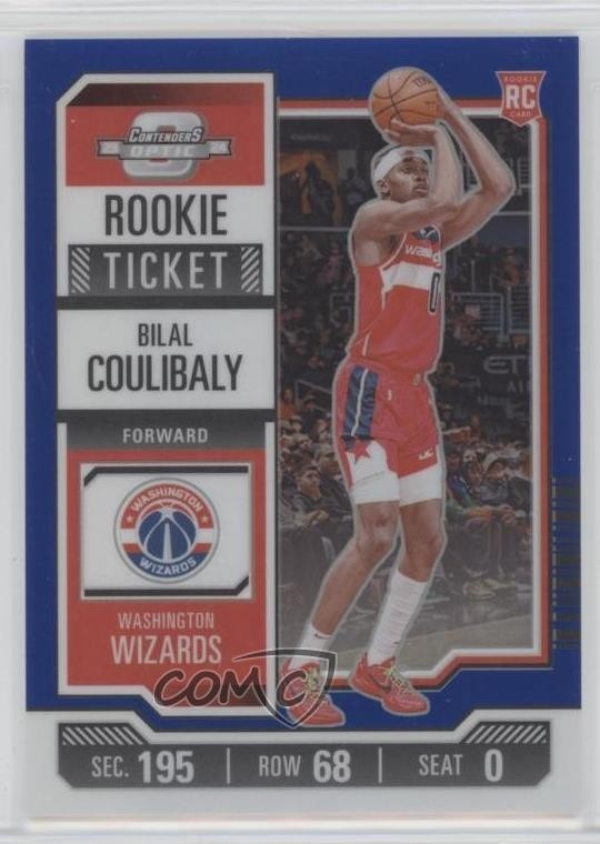2023 Panini Contenders Optic Rookies Blue Prizm 89/99 Bilal Coulibaly #15 RC z6j