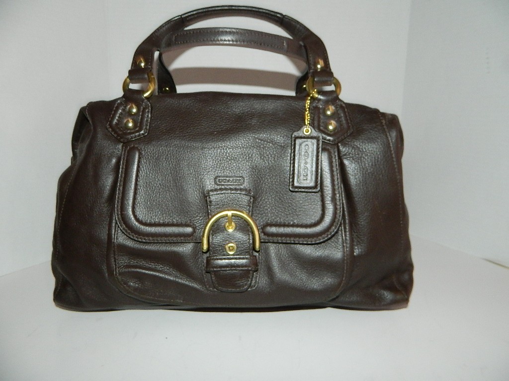 COACH CAMPBELL LEATHER SATCHEL BROWN HANDBAG | eBay