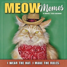 Sellers Publishing,  Meow Memes 2026 Wall Calendar, 12'' X 12'', 16-Month Calend