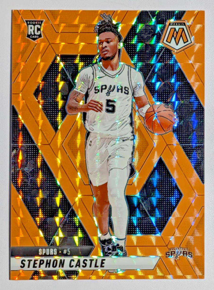 Stephon Castle 🤯/25 RC Rookie 2024-25 Mosaic Orange Fluorescent #236 🐰🔥🔥🔥