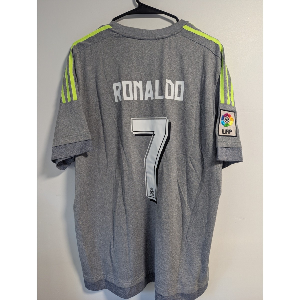 Real Madrid 2015-16 Away Ronaldo #7 Jersey Men's XL Rare Authentic