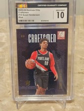 2023-24 Donruss Elite Craftsmen Blue /99 Scoot Henderson #18 Rookie RC CGC 10
