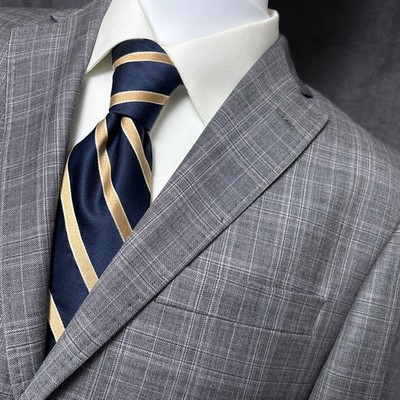 Ted Baker Endurance Sport Coat 38R Slim Fit Gray Plaid Wool Blazer Jacket