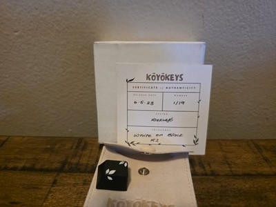 Koyokeys Rakujō Keycap White on Black Custom Design Keyboard Accessory 1 of 19