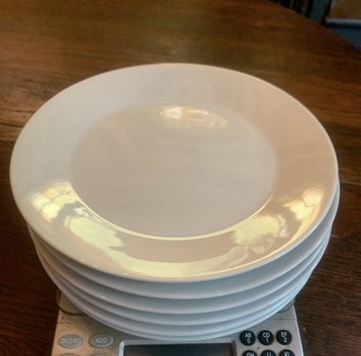Ikea Plates White 21986 Porcelain (Set of 6) Lunch Salad Plates 8''~ NEW