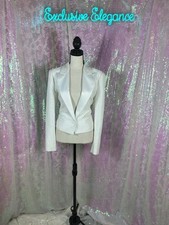 L AGENCE White Sequined Tailored Fit Blazer Sz 8 AUTHENTIC NWT