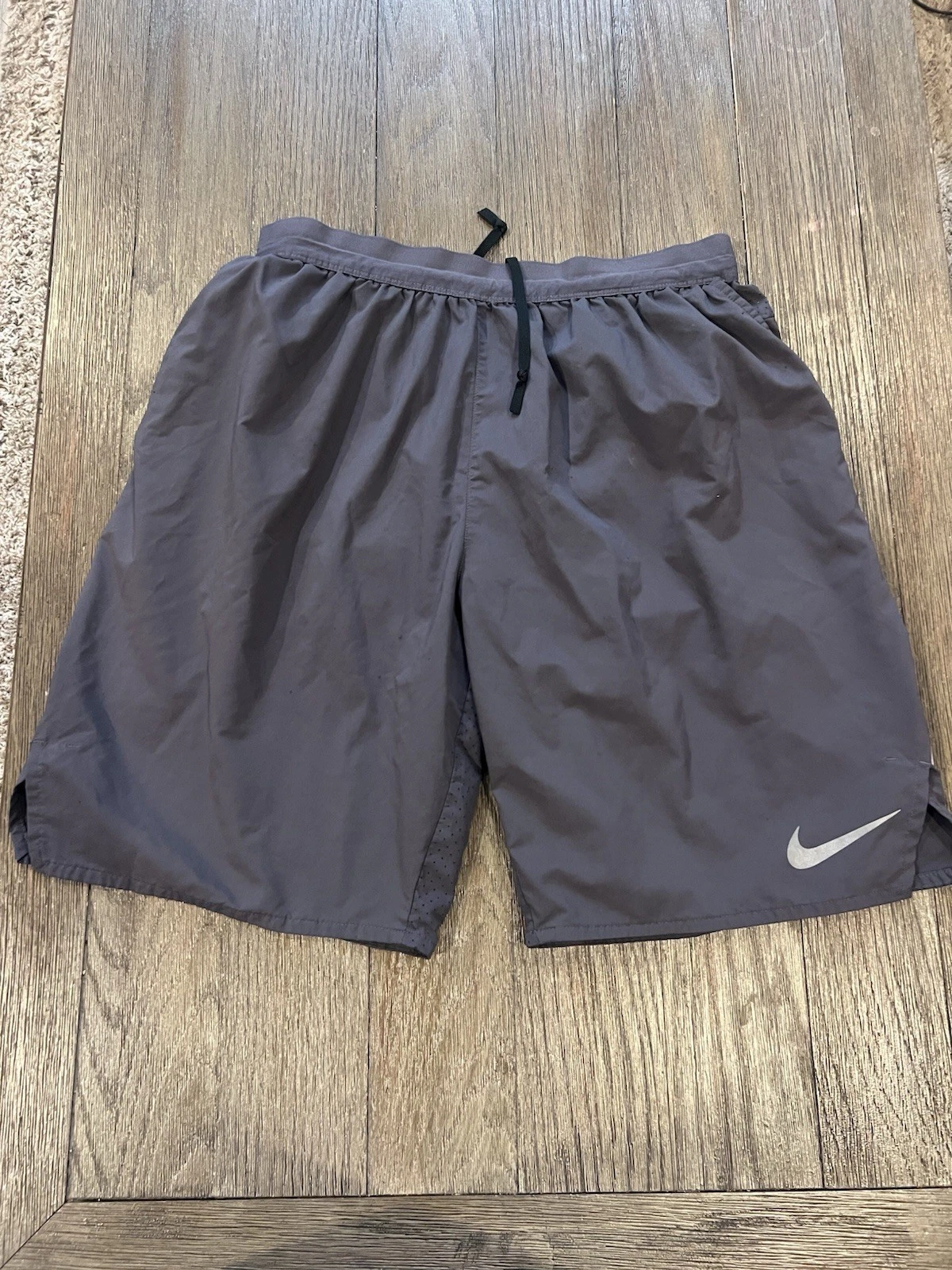 Mens Nike Lined Running Shorts Gray Medium Cd8329