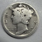 1918-D Mercury Dime - Actual Silver Coin  Same Day Shipping