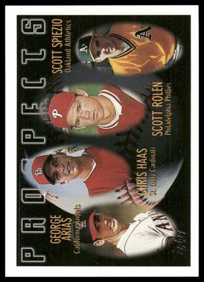 1996 Topps #434 George Arias / Chris Haas / Scott Rolen / Scott Spiezio PROS, RC