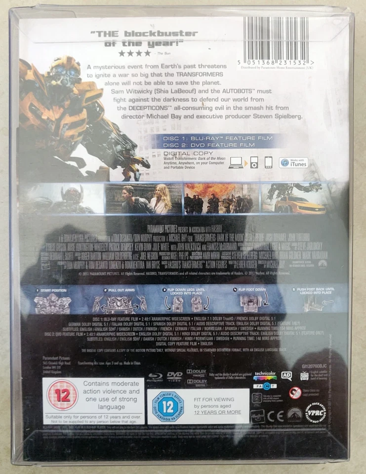 RARE Transformers Dark Of The Moon Limited Edition BLU-RAY - Image 2 of 4