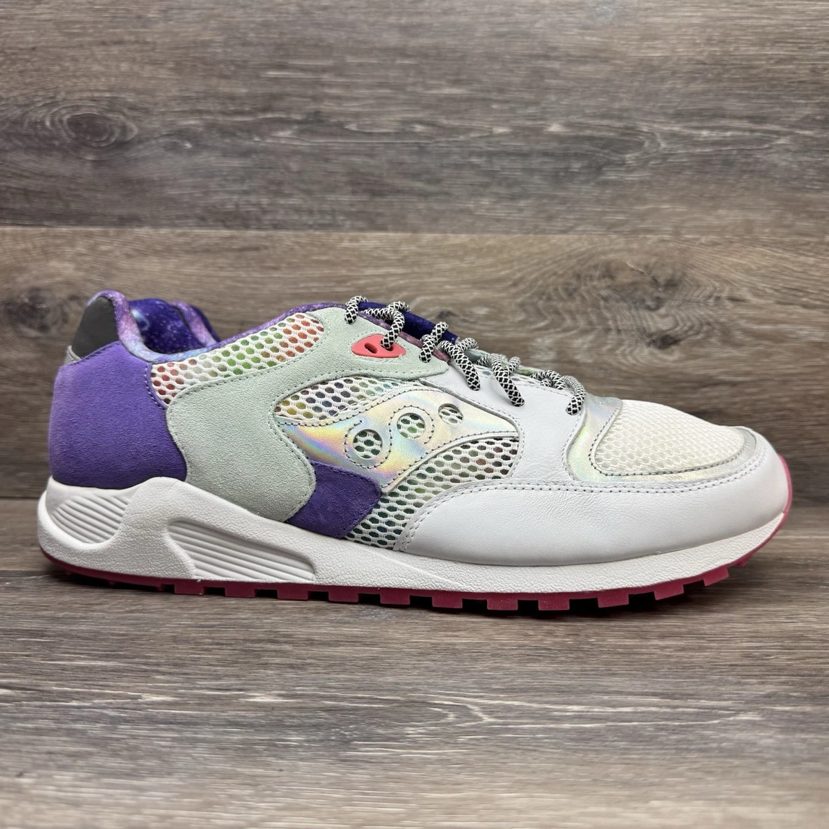Vintage SAUCONY Jazz 4000 Shoes White Blue‎ Sz 9 w/ OG Box Made In USA Deadstock Saucony Jazz Original Vintage W  main image 3