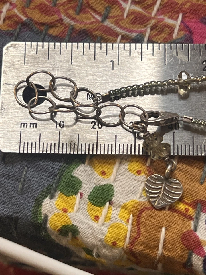 Collar hecho a mano de ley y ágata longitud ajustable Foto 4 de 4