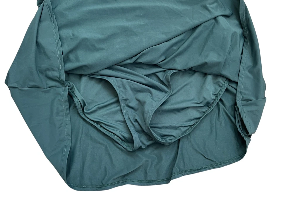 NEW ANNE COLE Twist Front Tummy Control Swim dress Swimsuit Plus SZ 18 W Teal - Image 4 of 4