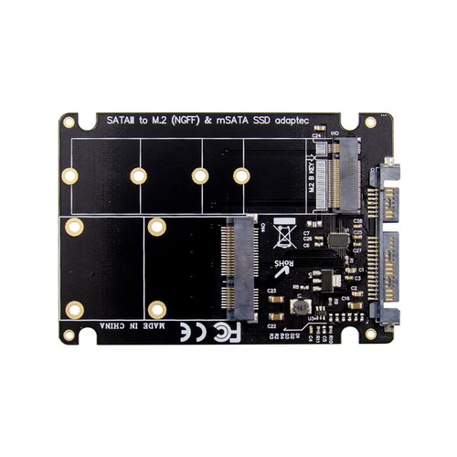 2.5inch SATA 6Gbps to M.2 B/M Key SATA SSD Adapter Card - 2230/2242/2260/2280 - Picture 2 of 4