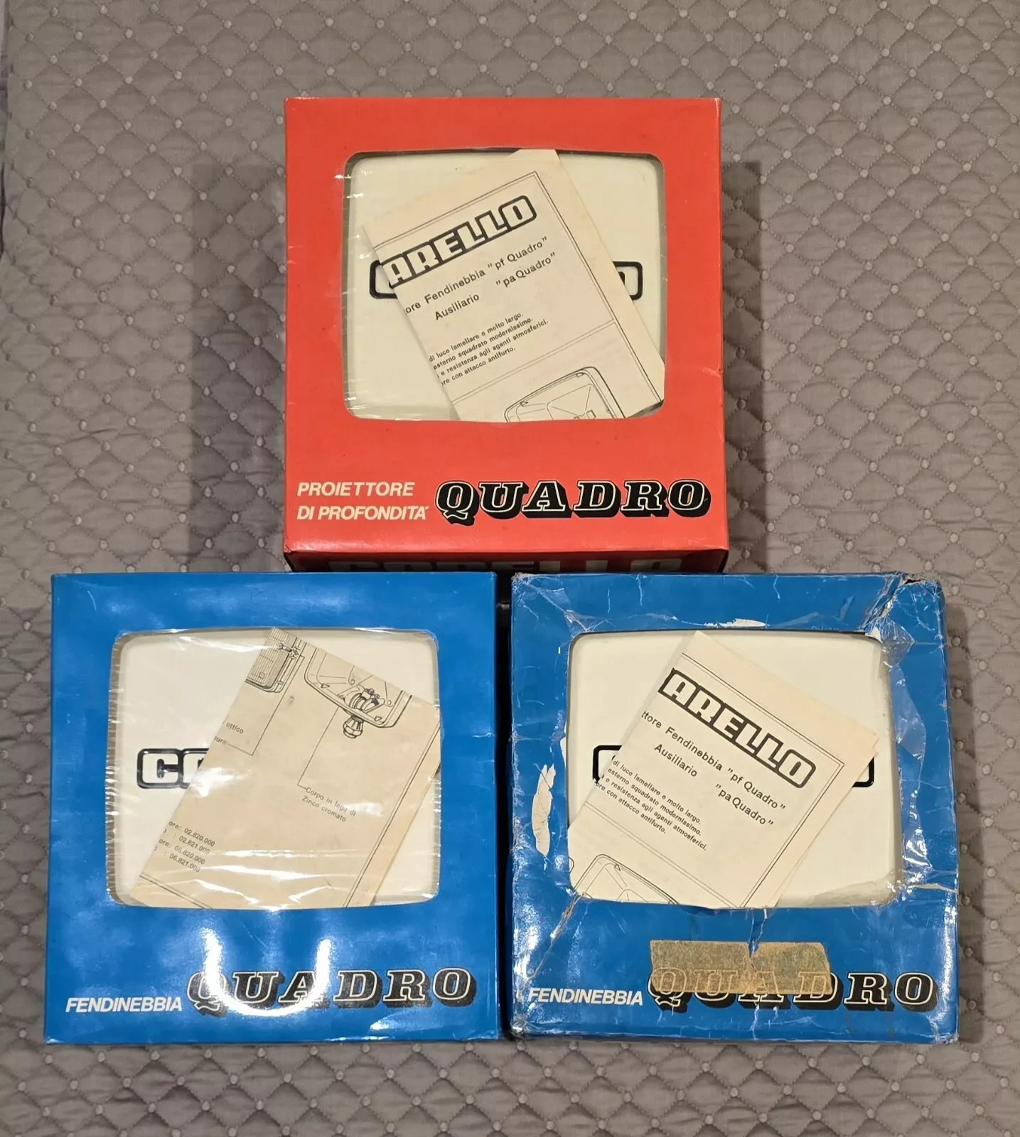 Carello Quadro Vintage Rallye Fog Lights NOS Lancia Maserati Ferrari Alfa Fiat