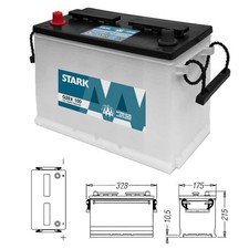 BATTERIA TRATTORE CAMION 100Ah 720A ALTO ADIGE G28X 100 (SX)RST STARK STARTER di