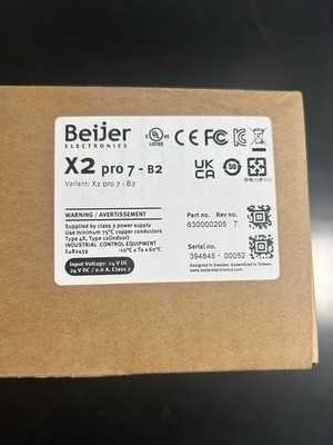 Beijer Electronics X2 pro 7-B2 HMI 7in Touch Color 630000205 - Same Day  