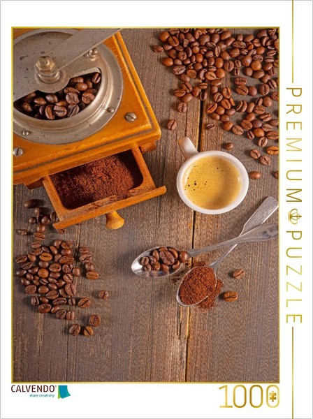 Calvendo Puzzle Coffee Beans And Ground Coffee | 1000 Pieces, Finished Size 25.2-image