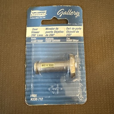 Door Viewer 200x Lens Door Peep Hole National Gallery Satin Nickel Finish NEW