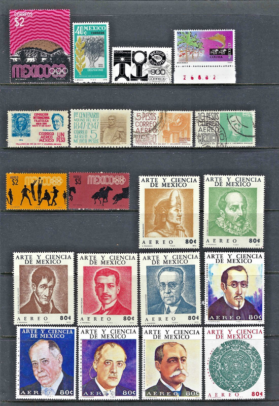 MEXICO 1968-1973 #999**C421 MNH & MH & USED Assortment