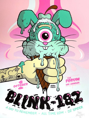 Blink-182 - LA Forum October 2017 Concert Poster Reprint Wall Art Decor