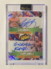 Goldberg Kurt Angle Dual Auto 1/1 Wild Card Splat Lucky Strike     M31