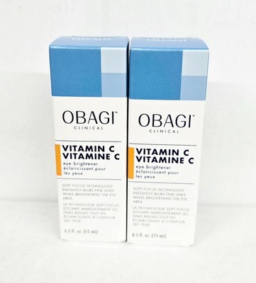 2 PACK! OBAGI CLINCAL VITAMIN C Eye Brightener Cream 0.5 fl.oz