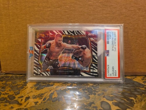 2023 Select UFC Justin Gaethje ZEBRA Octagonside PSA 10 / POP 1