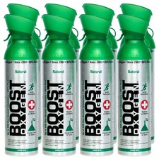 Boost Oxygen Supplemental Oxygen - 10 Liter - Natural Aroma - 8 Pack