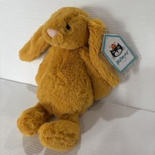 Jellycat Small BASHFUL BUNNY Soft Plush Toy GENUINE 20cm Saffron