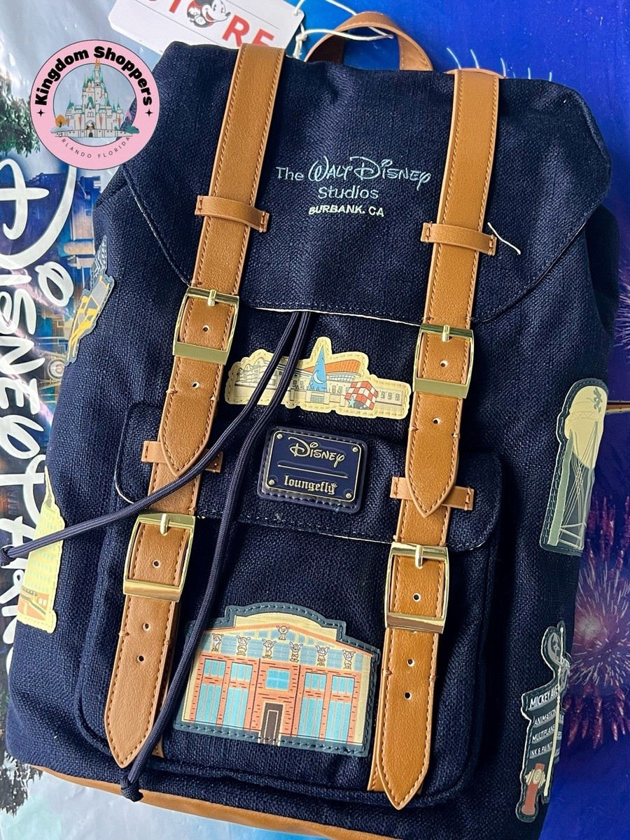 Walt Disney Studios Burbank California Patch Canvas Loungefly Backpack D23  New