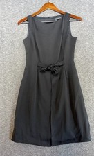 Banana Republic Black Sleeveless Sheath Dress Waist Tie Back Zip Women’s Size 4