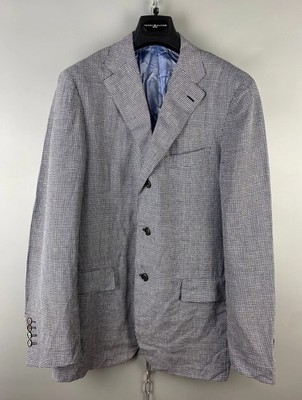 Raffaele Caruso Herren Blazer Wolle Leinen Sport Mantel Größe 52 Italien