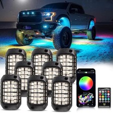 Rock Lights for Trucks, 8 Pods RGB LED Rock Lights with APP/Remote Control ...