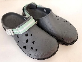 BNWT CROCS Grey All Terrain Atlas Slip On Clogs Buckle Strap UK11 CG W34