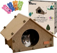 PETZONE Cat House for Indoor Cats Bed Cave for Multiple  Large Cats Up to 22Lbs