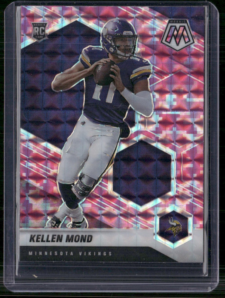 2021 Panini Mosaic #321 Kellen Mond Prizm Camo Pink