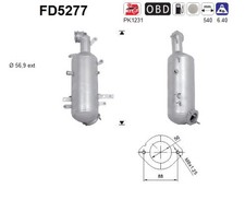 PARTIKELFILTER FÜR FIAT BRAVO II (198 ), LANCIA DELTA III (844 ) - AS FD5277