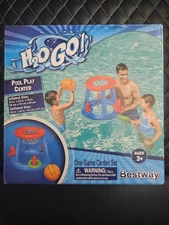 New H20GO Swimming Pool Inflatable Play Game Center Basketball Rings Water Toy