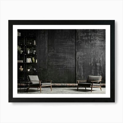 Abstract Retro Design Featuring Blo Framed Wall Art Poster Canvas Print Picture